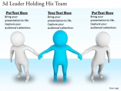 Business Growth Strategy 3d Leader Holding His Team Concept