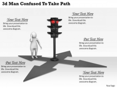 Business Level Strategy 3d Man Confused To Take Path Character Modeling Business Level Strategy 3d Man Confused To Take Path Character Modeling