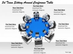 Business Management Strategy 3d Team Sitting Around Conference Table Adaptable Concepts