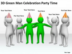 Business People Clip Art 3d Green Man Celebration Party Time PowerPoint Templates Business People Clip Art 3d Green Man Celebration Party Time PowerPoint Templates