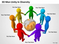 Business People Clipart 3d Men Unity Diversity PowerPoint Slides
