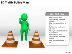 Business People Clipart 3d Traffic Police Man PowerPoint Slides