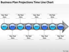 Business Plan Projections Time Line Chart PowerPoint Templates Ppt Slides Graphics