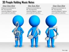 Business Plan Strategy 3d People Holding Music Notes Concepts