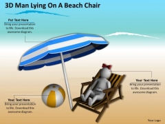 Business Planning Strategy 3d Man Lying On Beach Chair Concept Business Planning Strategy 3d Man Lying On Beach Chair Concept