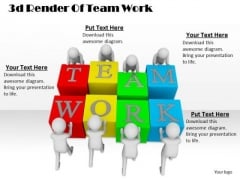 Business Planning Strategy 3d Render Of Team Work Characters