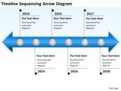 Business Power Point Timeline Sequencing Arrow Diagram Ppt PowerPoint Slides