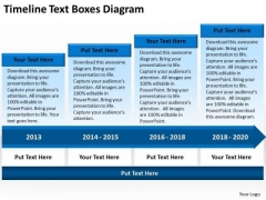 Business Power Point Timeline Text Boxes Diagram Ppt PowerPoint Slides