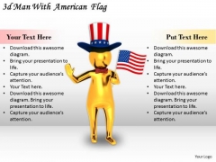Business Strategy 3d Man With American Flag Adaptable Concepts Business Strategy 3d Man With American Flag Adaptable Concepts