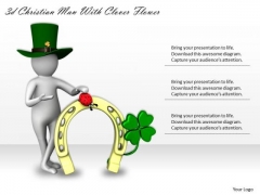 Business Strategy And Policy 3d Christian Man With Clover Flower Character Models Business Strategy And Policy 3d Christian Man With Clover Flower Character Models