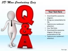 Business Strategy And Policy 3d Man Conducting Quiz Concept