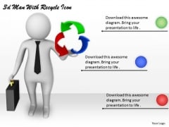 Business Strategy And Policy 3d Man With Recycle Icon Characters Business Strategy And Policy 3d Man With Recycle Icon Characters
