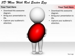 Business Strategy And Policy 3d Man With Red Easter Egg Character Modeling