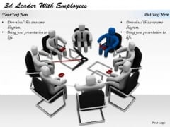 Business Strategy Concepts 3d Leader With Employees Business Strategy Concepts 3d Leader With Employees
