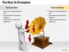 Business Strategy Concepts Play Music Gramophone 3d Characters Business Strategy Concepts Play Music Gramophone 3d Characters