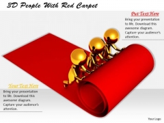 Business Strategy Development 3d People With Red Carpet Characters