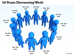 Business Strategy Development 3d Team Discussing Work Concept Statement
