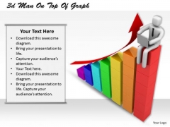 Business Strategy Execution 3d Man Top Of Graph Character Modeling Business Strategy Execution 3d Man Top Of Graph Character Modeling
