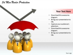 Business Strategy Formulation 3d Men Under Protection Concept Business Strategy Formulation 3d Men Under Protection Concept
