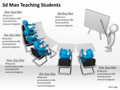Business Strategy Innovation 3d Man Teaching Students Concept Business Strategy Innovation 3d Man Teaching Students Concept