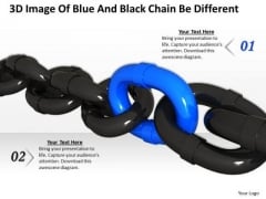 Business Strategy Model 3d Image Of Blue And Black Chain Be Different Stock Images Business Strategy Model 3d Image Of Blue And Black Chain Be Different Stock Images