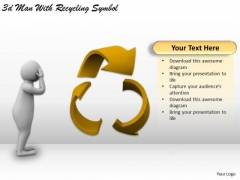 Business Strategy Model 3d Man With Recycling Symbol Character Models Business Strategy Model 3d Man With Recycling Symbol Character Models