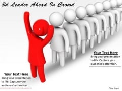 Business Strategy Planning 3d Leader Ahead Crowd Concepts