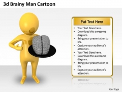 Business Strategy Process 3d Brainy Man Cartoon Character Business Strategy Process 3d Brainy Man Cartoon Character