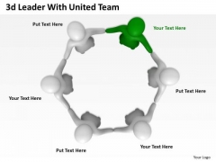 Business Strategy Process 3d Leader With United Team Adaptable Concepts Business Strategy Process 3d Leader With United Team Adaptable Concepts
