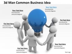 Business Strategy Process 3d Man Common Idea Character Models