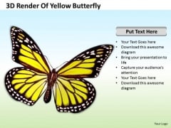 Business Strategy Process 3d Render Of Yellow Butterfly Icons Images