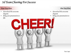 Business Strategy Review 3d Team Cheering For Success Character Modeling