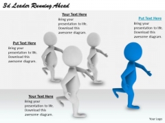 Business Unit Strategy 3d Leader Running Ahead Character Business Unit Strategy 3d Leader Running Ahead Character