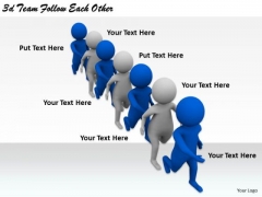 Business Unit Strategy 3d Team Follow Each Other Characters Business Unit Strategy 3d Team Follow Each Other Characters