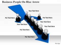 Business Unit Strategy People On Blue Arrow Best Stock Photos