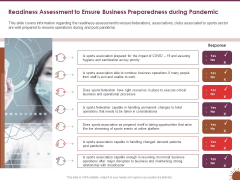 COVID 19 Effect Risk Management Strategies Sports Readiness Assessment Ensure Business Preparedness During Pandemic Topics PDF COVID 19 Effect Risk Management Strategies Sports Readiness Assessment Ensure Business Preparedness During Pandemic Topics PDF