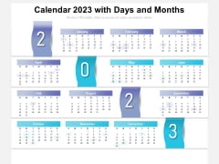Calendar 2023 With Days And Months Ppt PowerPoint Presentation Gallery Smartart PDF Calendar 2023 With Days And Months Ppt PowerPoint Presentation Gallery Smartart PDF