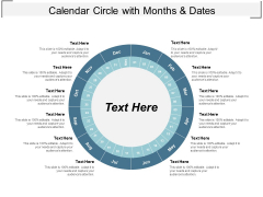 Calendar Circle With Months And Dates Ppt Powerpoint Presentation Infographic Template Example Topics