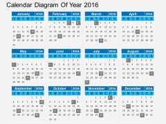 Calendar Diagram Of Year 2016 Powerpoint Templates Calendar Diagram Of Year 2016 Powerpoint Templates