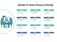 Calendar For Human Resource Planning Ppt PowerPoint Presentation Model Vector