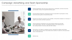 Campaign Advertising And Team Sponsorship Ppt Icon Design Inspiration PDF Campaign Advertising And Team Sponsorship Ppt Icon Design Inspiration PDF