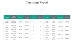 Campaign Report Ppt PowerPoint Presentation Professional Campaign Report Ppt PowerPoint Presentation Professional