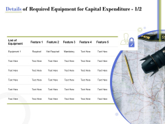 Capex Proposal Template Details Of Required Equipment For Capital Expenditure List Summary PDF Capex Proposal Template Details Of Required Equipment For Capital Expenditure List Summary PDF