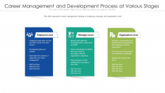 Career Management And Development Process At Various Stages Ppt Slide PDF Career Management And Development Process At Various Stages Ppt Slide PDF