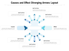 Causes And Effect Diverging Arrows Layout Ppt PowerPoint Presentation Gallery Maker PDF