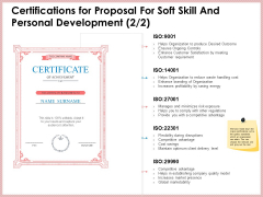 Certifications For Proposal For Soft Skill And Personal Development Market Sample PDF Certifications For Proposal For Soft Skill And Personal Development Market Sample PDF