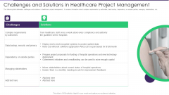 Challenges And Solutions In Healthcare Project Management Guidelines PDF Challenges And Solutions In Healthcare Project Management Guidelines PDF