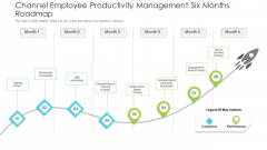 Channel Employee Productivity Management Six Months Roadmap Template
