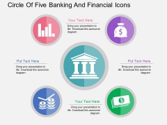 Circle Of Five Banking And Financial Icons Powerpoint Template Circle Of Five Banking And Financial Icons Powerpoint Template