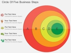 Circle Of Five Business Steps Powerpoint Template Circle Of Five Business Steps Powerpoint Template